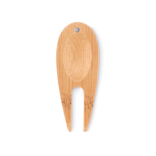 Bogey golf divot tool bamboo, 70x25 mm