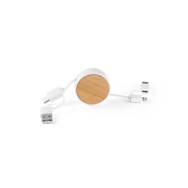RUBINS. 5-in-1 Retractable Cable - White