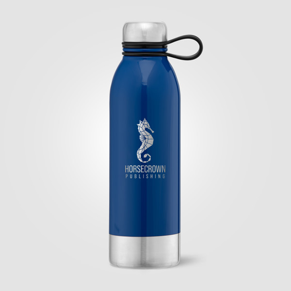 Sydney - Bouteille de sport en acier inoxydable de 740 ml - Bleu roi / Laser