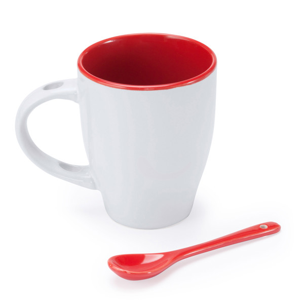 Akebia Mug - White/Red