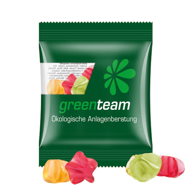 Mini bag 15g, foil white, Trolli fruit jelly gums stars | Trolli fruit jelly gums stars, 15 g