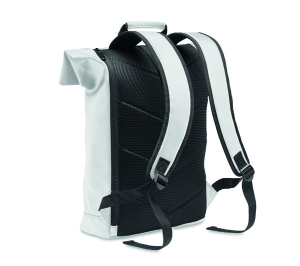 Bai Roll rolltop prenosni nahrbtnik 15 inch, PU - Bela