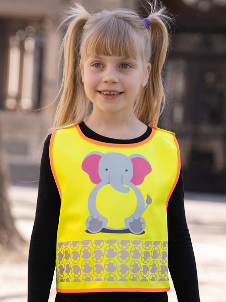 Children's Safety Vest Funtastic Wildlife - Yellow / XS
