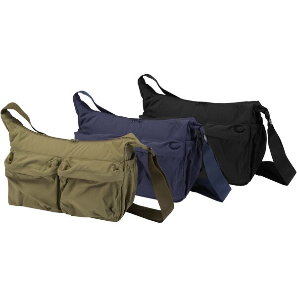 Borsa a tracolla per laptop da 13" in nylon riciclato GRS Calli - Nero
