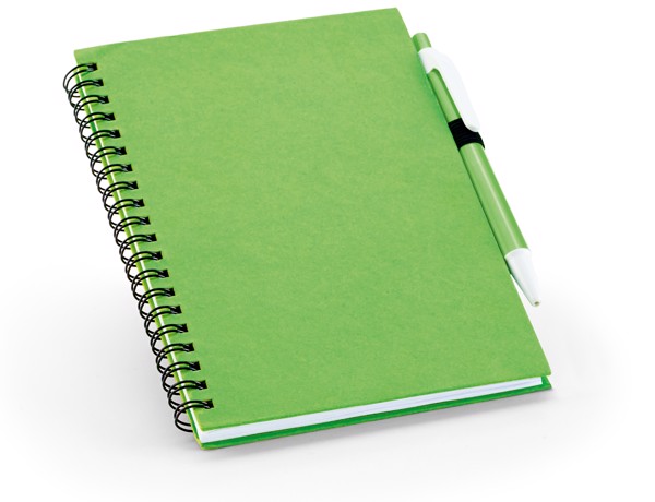 ROTHFUSS. B6 spiral notebook with recycled paper - Light Green