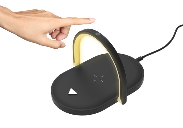 Wireless charger with LED lighting