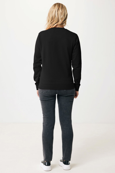 Sweater à col rond en coton recyclé Iqoniq Zion - Noir / L