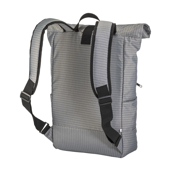 Recycled Polyester Laptop Backpack With Ecological Dyeing - Grey