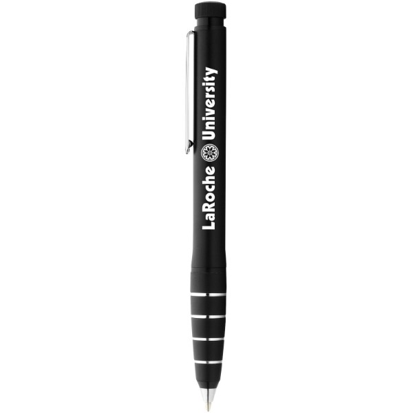 Dvojité hliníkové kuličkové pero a zvýrazňovač Jura - Černá Matná