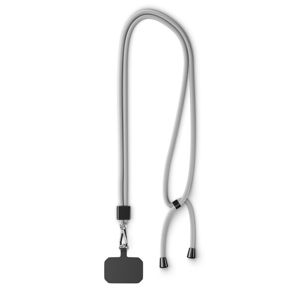 Crossbody, trendy 2-tone cord phone holder made of recycled polyester (rPET) - White / Black accessories