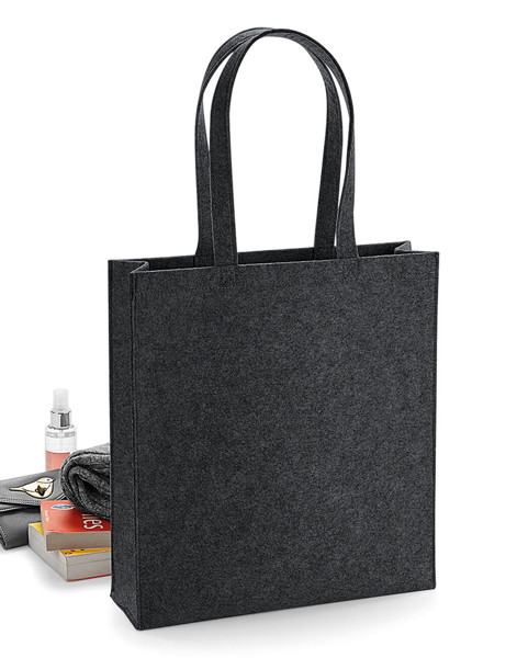 Felt Tote Bag - Grey Melange / ONE SIZE