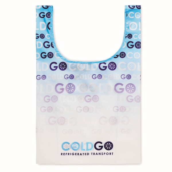 Full colour foldable recycled polyester (rPET) bag with inside pocket - Full colour