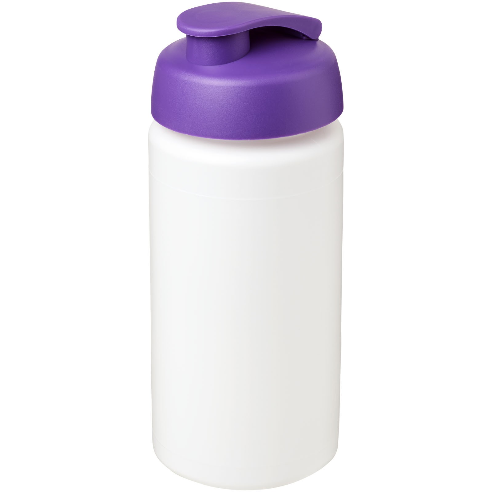 Sportovní láhev s vyklápěcím víčkem Baseline® Plus grip 500 ml - Bílá / Purpurová