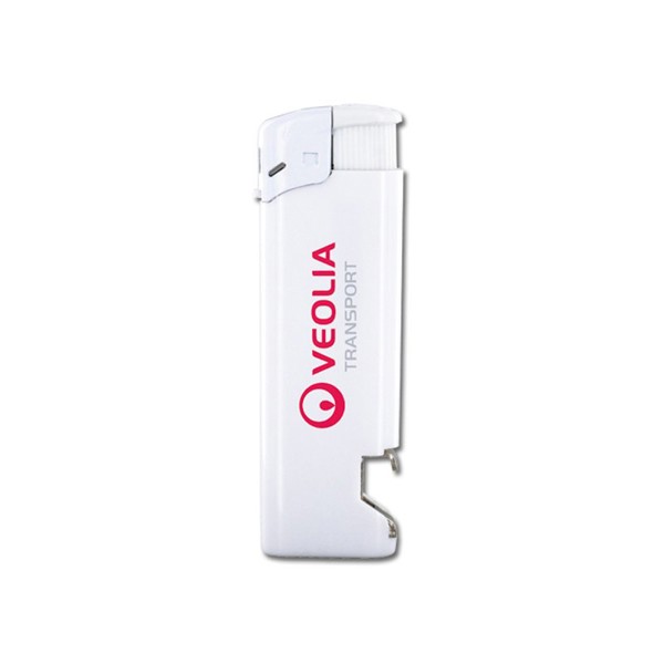 PIEZO' CIGARETTE LIGHTER WITH BOTTLE OPENER - Blanc / 
