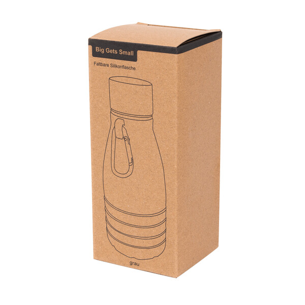 Foldable Drinking Bottle Big Gets Small - Grey