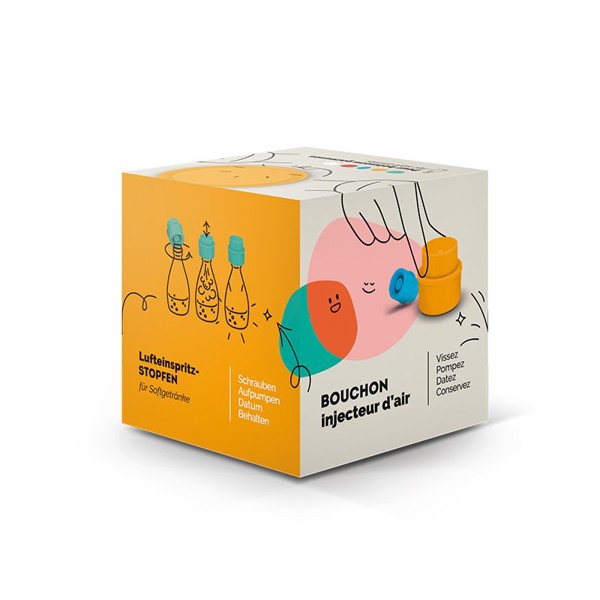 BOUCHON POMPE INJECTEUR D’AIR POUR BOISSONS GAZEUSES - Blanc