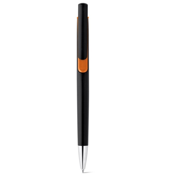 BRIGT. Ball pen with metallic finish - Orange