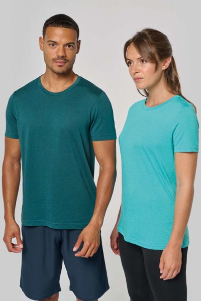 Ladies' Triblend Round Neck Sports T-Shirt - French Navy Heather / M