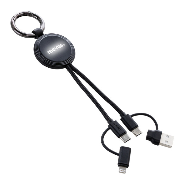 Câble de Charge 4 en 1 avec Lumière CONVERTICS LIGHT UP - noir / blanc