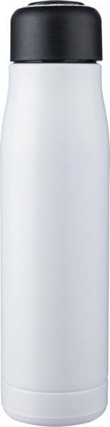 Garrafa de aço inoxidável reciclado com parede dupla (500 ml) Solene - branco