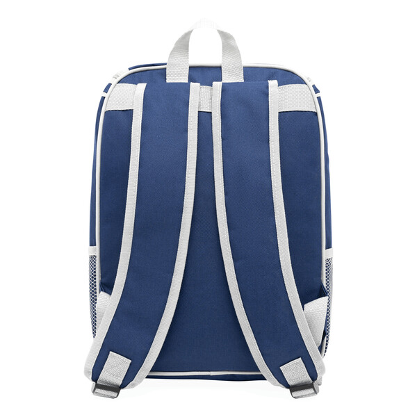 Picnic backpack for 2 persons OUTSIDE - blue / grey