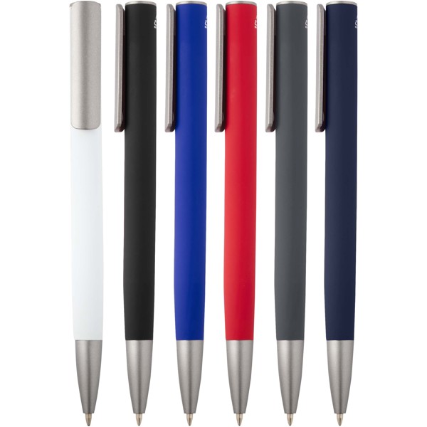Stylo bille Ziguur en aluminium recyclé (encre bleue) - Marine
