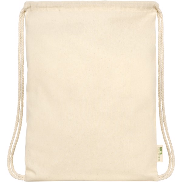 Orissa 100 g/m² Sac à dos en coton biologique avec cordon 5L - Naturel