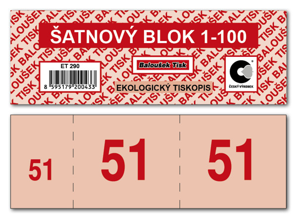 Šatnové Bloky 1-100 Čísel