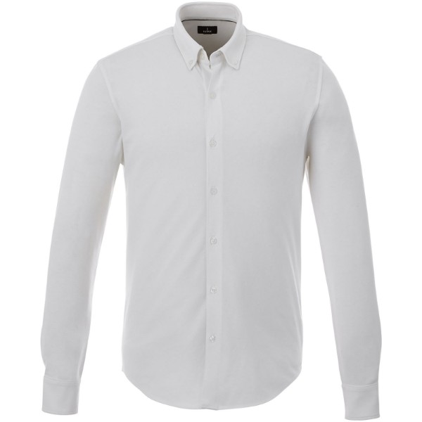 Bigelow long sleeve men's pique shirt - White / XL