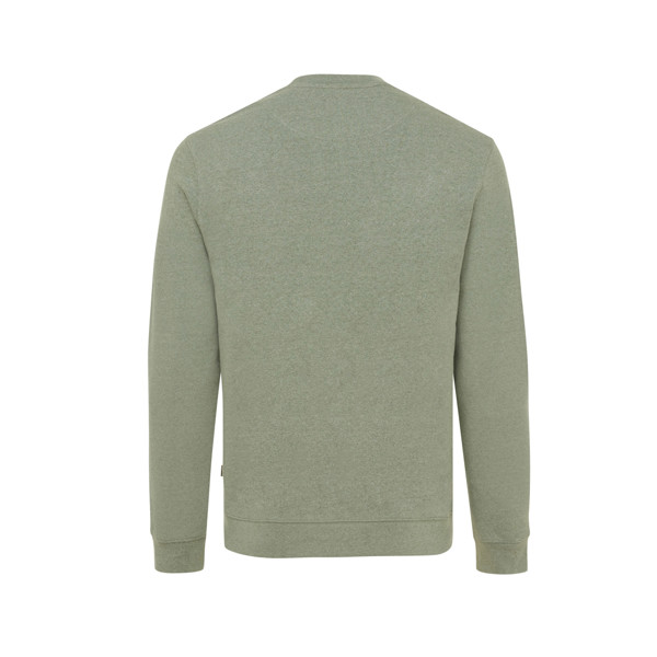 Pull à col rond en coton recyclé non teinté Iqoniq Denali - Heather Green / XL