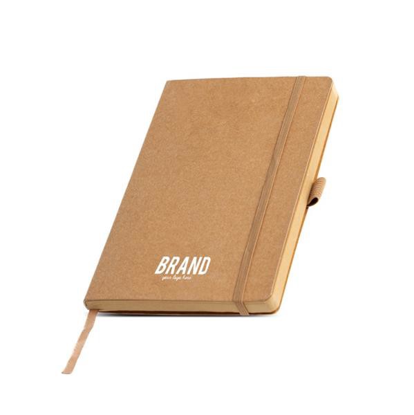 Bloco A5 Com Capa Em Papel Resistente À Água E Folhas Kraft - Reciclado