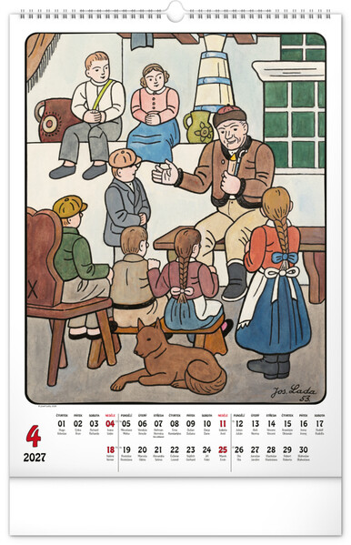 Notique Nástěnný Kalendář Josef Lada 2027, 33 x 46 cm
