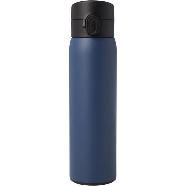Fiole isotherme Sika de 450 ml en acier inoxydable recyclé certifié RCS - Bleu océan