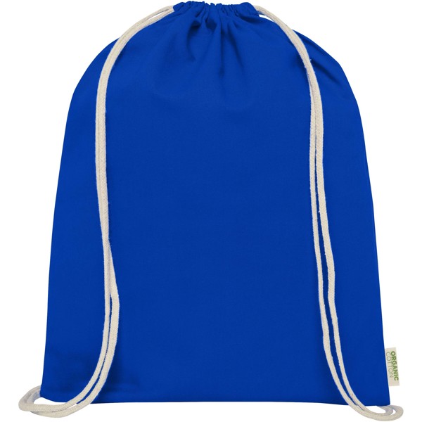 Sac refermable à cordon Odisha de 5 L bio certifié OCS 140 g/m² - Bleu royal