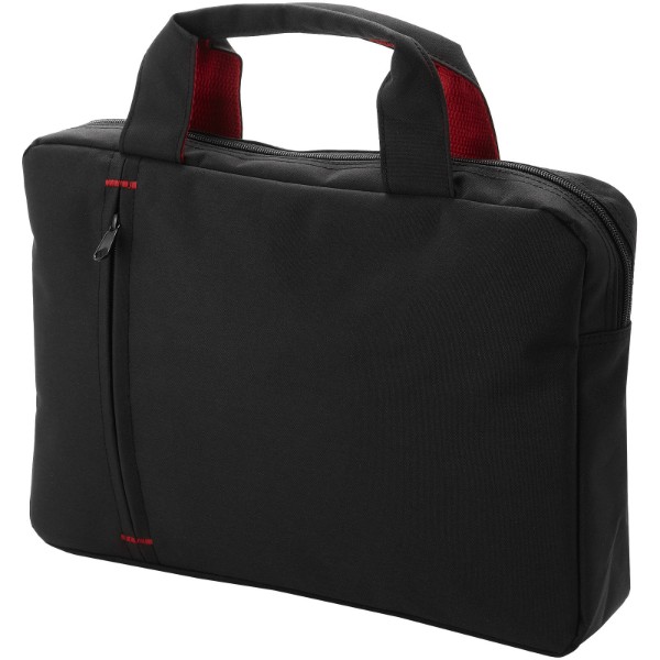 Detroit conference bag - Solid Black / Red