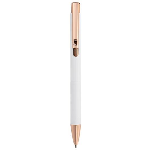 STYLO À BILLE EN ALUMINIUM RECYCLÉ “ADRIEN ” - Blanc