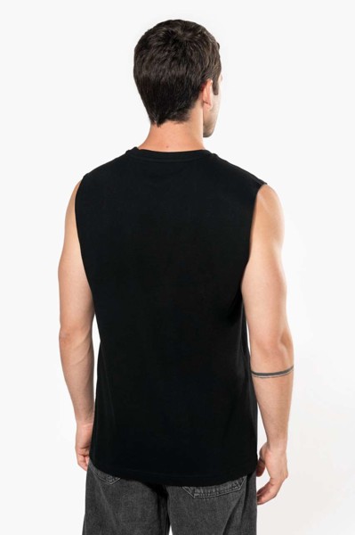 Eco-Friendly Men Sleeveless T-Shirt - White / 2XL