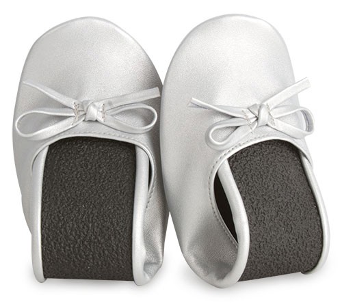 FOLDING SLIPPERS "BALLET" - Silver