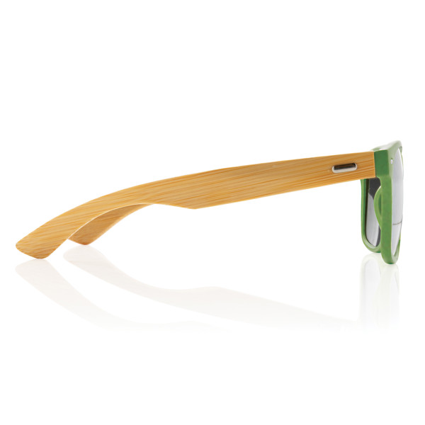 Lunettes de soleil en bambou et plastique recyclé RCS - Vert