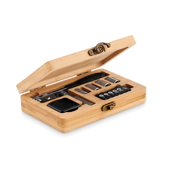 MB - 13 piece tool set, bamboo case Furobam