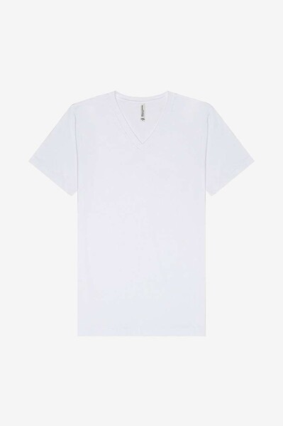 Unisex V-Neck Jersey Tee - White / XS