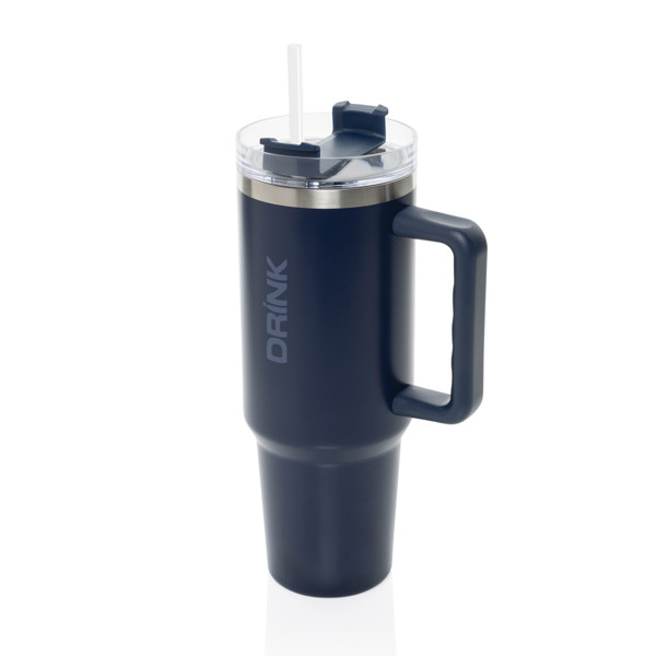 Mug 1.2L en acier recyclé RCS Peakflow - Bleu Marine