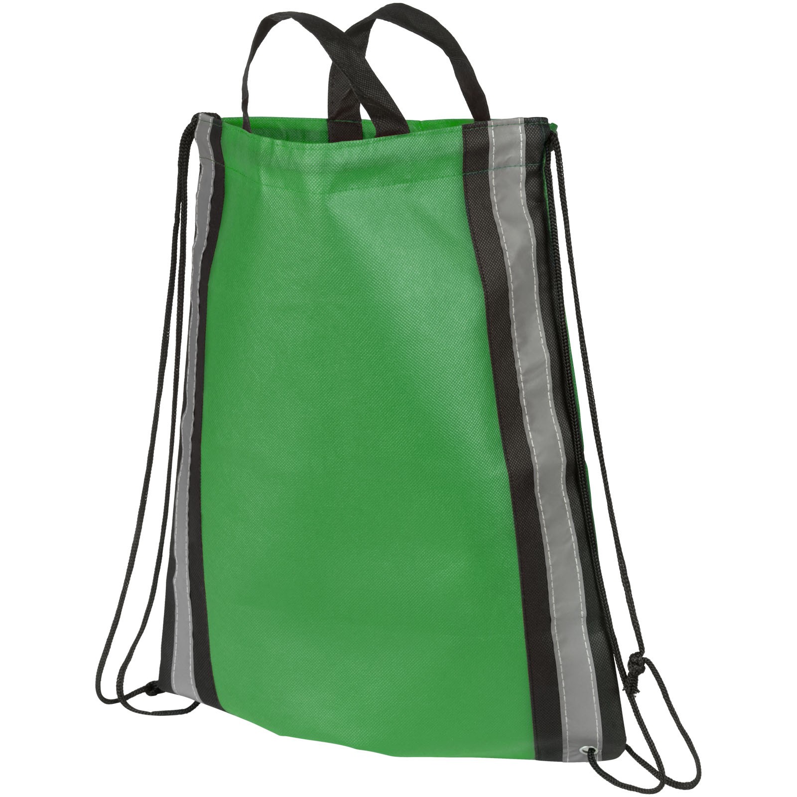 Odblaskowy plecak non-woven ściągany sznurkiem - Zielony