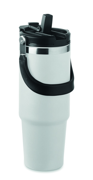 Ročni kozarec Suma 850 ml, reciklirano jeklo - Bela
