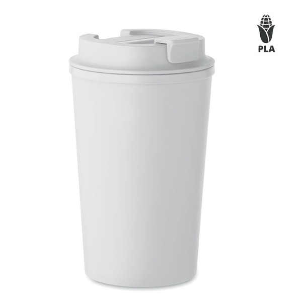 PLA double wall tumbler 350ml Beibaku - White