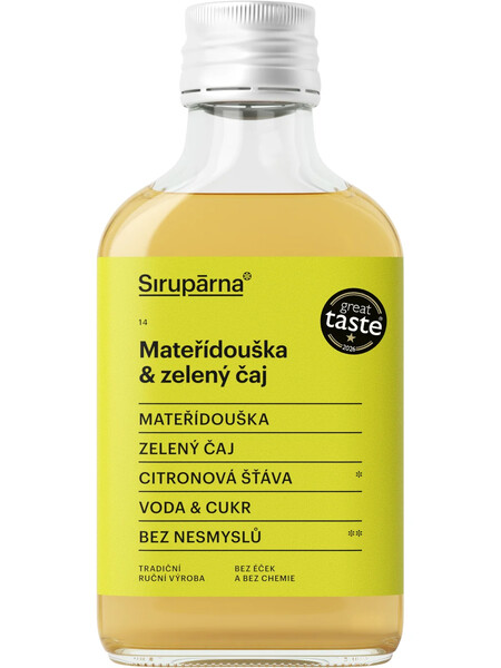 Sirup- Materina dúška& zelený čaj