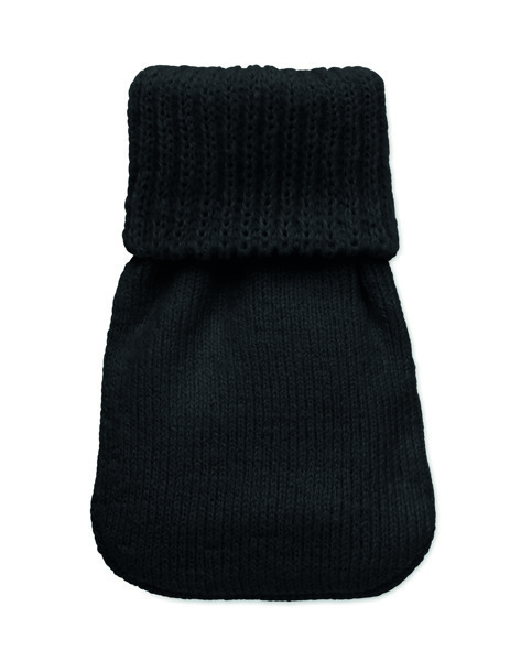 Hand warmer knitted polyester Warmmuff - Black