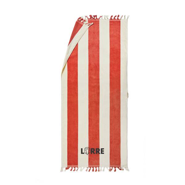 VINGA Valmer beach towel - Red / Beige