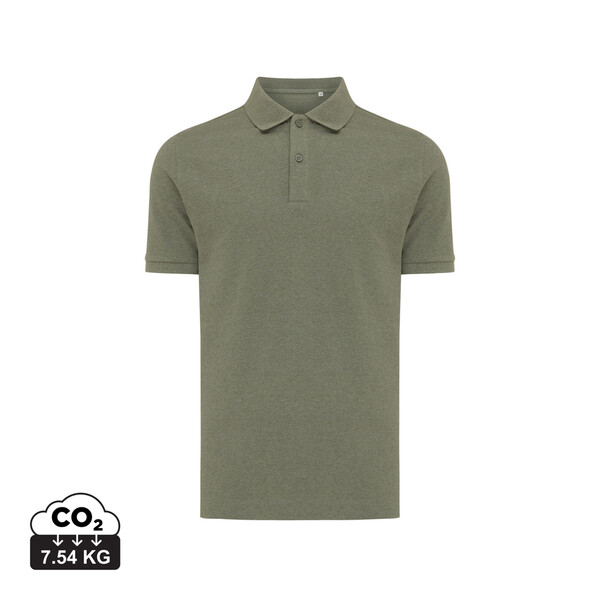 Polo tričko IQONIQ Yosemite z recykl. bavlny - Heather Green / XL