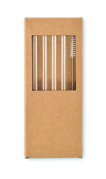 4 reusable glass straws Glaw